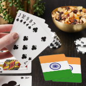 Cartes de jeu avec le drapeau de l'Inde (In Situ)