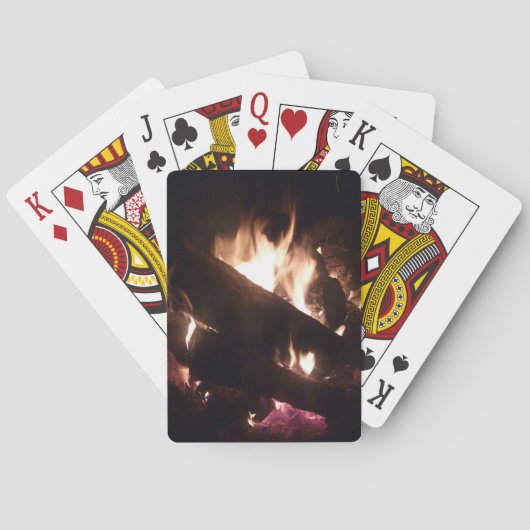 Cartes de jeu avec le feu de camp (dos)
