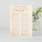 Cartes de jeu Baby shower course (Debout devant)