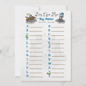 Cartes de jeu Baby shower course (Dos)