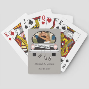 Cartes de jeu Bicycle® personnalisées juste mariée