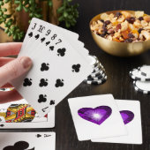 Cartes de jeu blanc de coeur violet (In Situ)