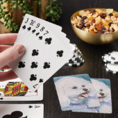 CARTES DE JEU BLANCHES DE FRISE DE BICHON (In Situ)