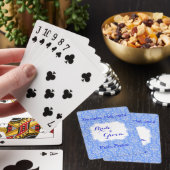 Cartes de jeu bleues de faveur de noce (In Situ)