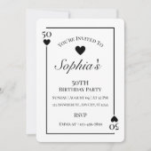Cartes de jeu Cartes 50e anniversaire Invitation d (Devant)
