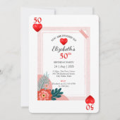 Cartes de jeu Cartes 50e anniversaire Invitation d (Devant)