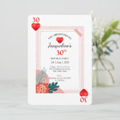 Cartes de jeu Cartes de 30e anniversaire Invitatio (Debout devant)
