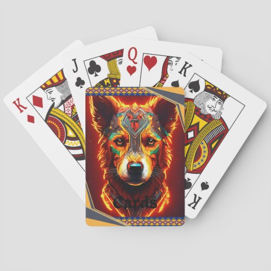 Cartes de jeu classique avec couleur Chiens de Whi (dos)