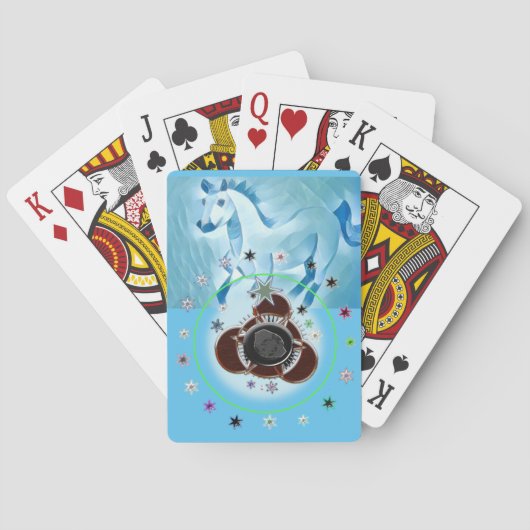 Cartes de Jeu Classique Cheval Bleu (dos)