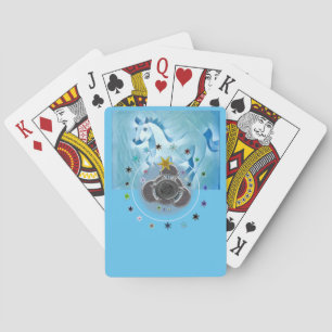 Cartes de Jeu Classique Cheval Bleu