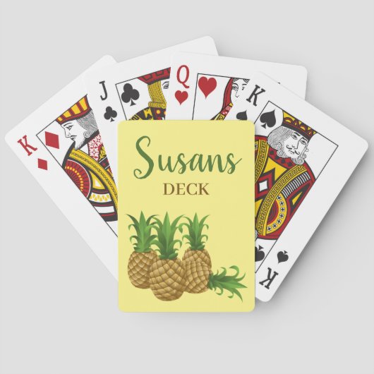 Cartes de Jeu Classique Design d'ananas Tropical (dos)