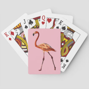 Cartes de Jeu Classique Flamant rose Rose
