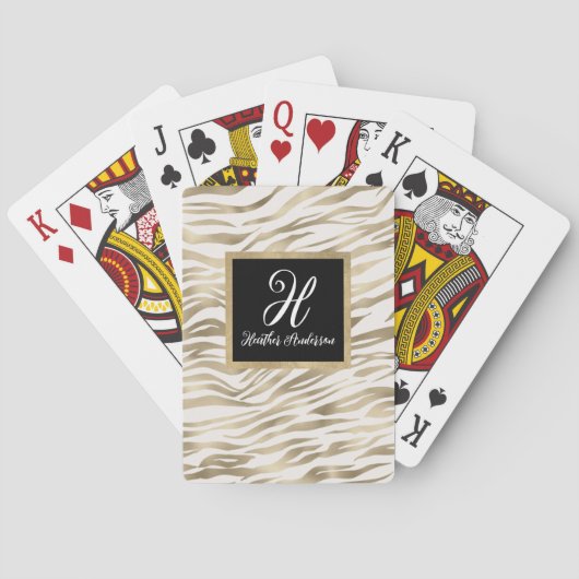 Cartes de Jeu Classique Monogramme (dos)