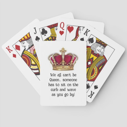Cartes de jeu classique Queen humoristique (dos)