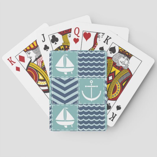 Cartes de Jeu Classique Quilt Nautique (dos)