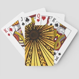 Cartes de Jeu Classique Radiale Jaune et Noire