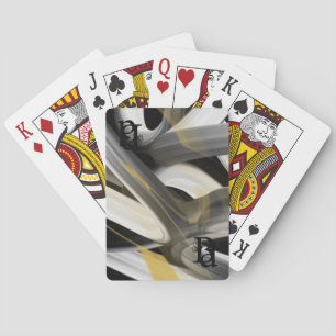 Cartes de Jeu Classique Tendance Art Abstrait Noir
