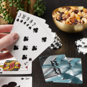 Cartes de Jeu Classique Tendance Océan Bleu Abstra (In Situ)