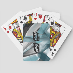 Cartes de Jeu Classique Tendance Océan Bleu Abstra