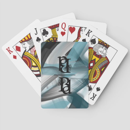 Cartes de Jeu Classique Tendance Océan Bleu Abstra (dos)