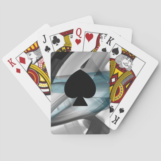 Cartes de Jeu Classique Tendance Océan Bleu Abstra (dos)