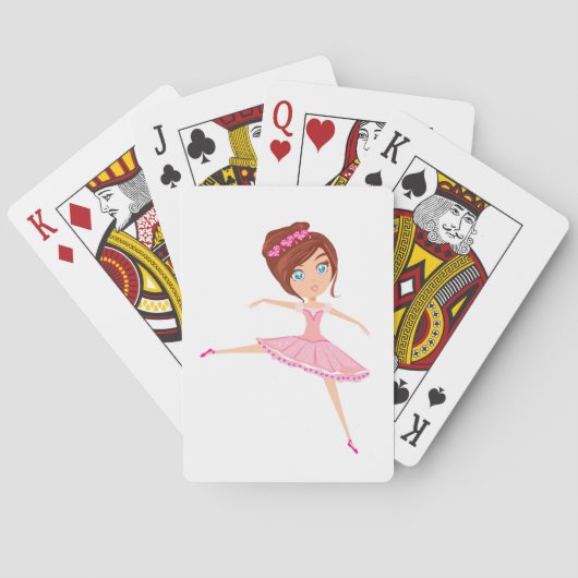 Cartes de jeu classiques de belle ballerine (dos)