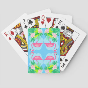 cartes de jeu classiques de motif de flamant