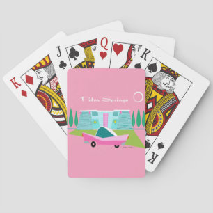 Cartes de jeu classiques Retro Rose Palm Springs