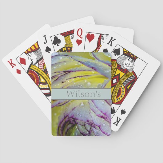 Cartes de jeu classiques rose et pluie (dos)