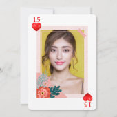Cartes de jeu Coeurs 15e anniversaire Quinceañera (Dos)