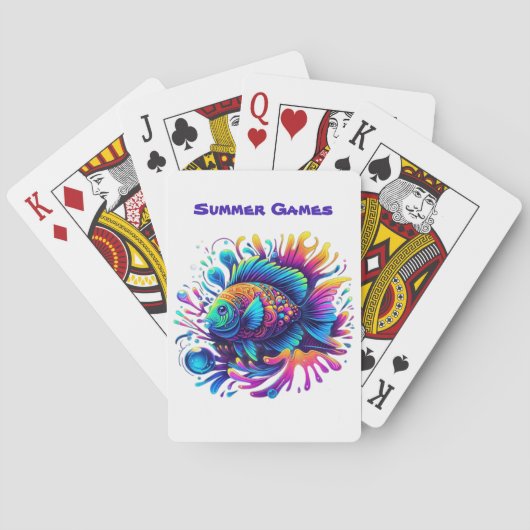 Cartes De Jeu Colorées Poisson-Classique (dos)