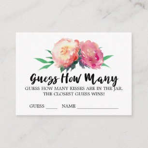 Cartes de jeu Combien de baisers Fleur rustique