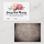 Cartes de jeu Combien de bisous pour la fleur rust (Devant / Derrière)