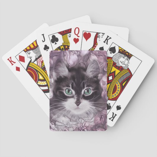 Cartes De Jeu Conception De Chat. (dos)