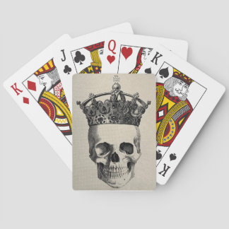 Cartes de jeu couronnées de crâne