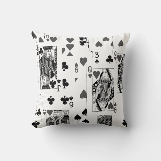 Cartes de jeu Coussin coussin noir et blanc (Recto)