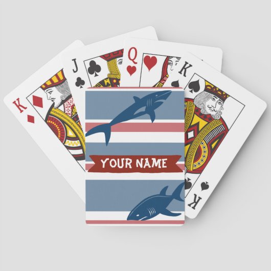 Cartes de jeu customisées de requin (dos)