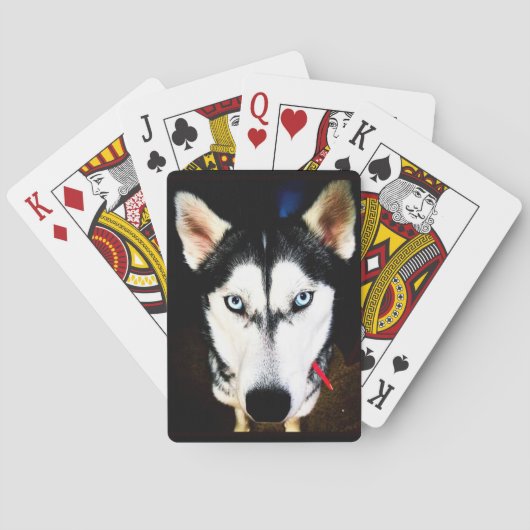 Cartes De Jeu Cute Husky (dos)