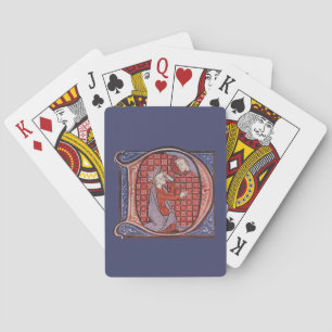 Cartes de jeu D initiales lumineuses