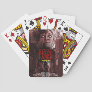 Cartes de jeu d'affiche d'allée de sang