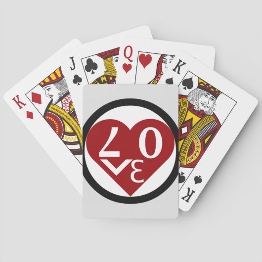 Cartes de jeu d'amour de coeur (dos)