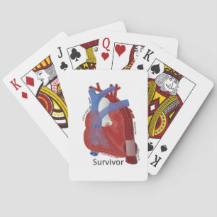 Cartes de jeu d'art de coeur par la bassie de