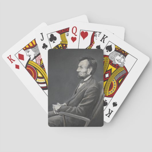Cartes de jeu d'art de portrait d'Abraham Lincoln (dos)