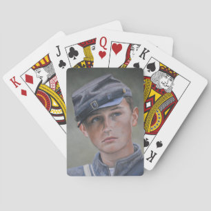 Cartes de jeu d'art de portrait de soldat de
