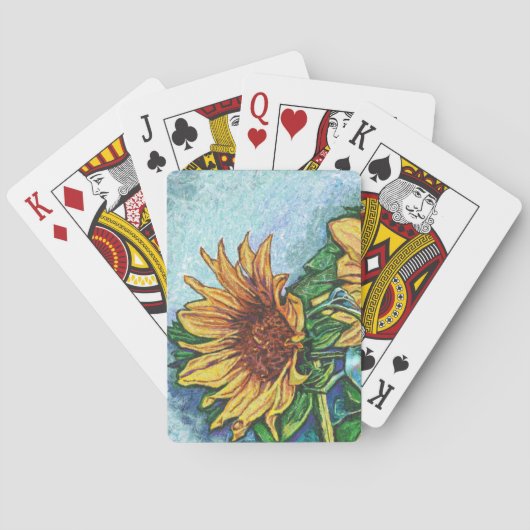 Cartes De Jeu D'Art De Tournesol (dos)