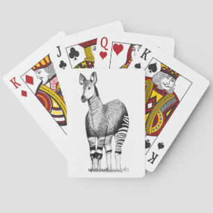 Cartes de jeu d'art d'okapi
