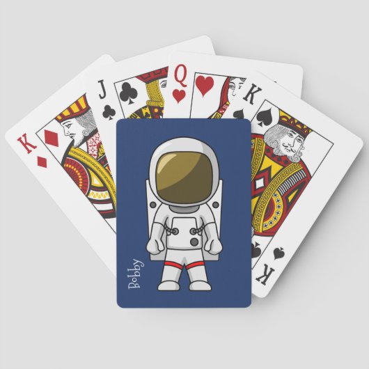 Cartes de jeu d'astronaute de bande dessinée (dos)