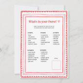 Cartes de jeu de Baby shower de coeur rose et roug (Devant)