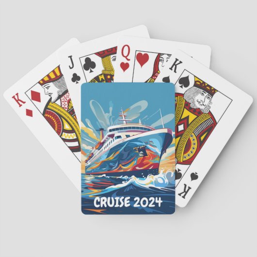Cartes de jeu de bateau de croisière personnalisée (dos)