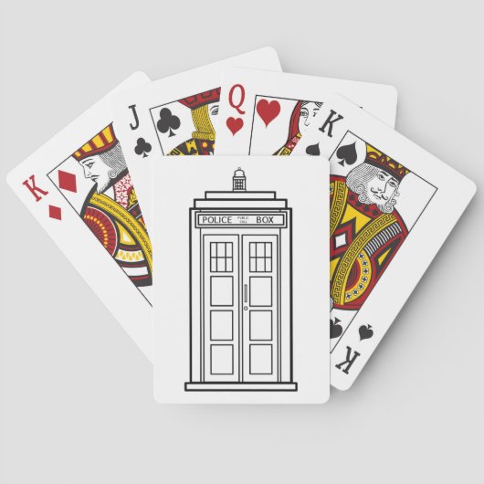 Cartes de jeu de boîte de police (dos)